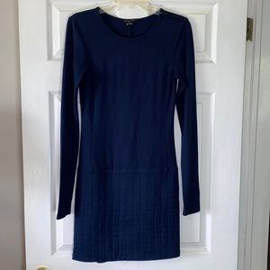 Theory Long Sleeve Quilted Dress
